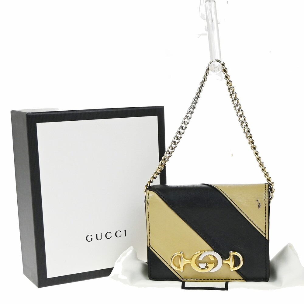 Gucci Gg Logo Zumi Chain Compact Wallet #264500G18B